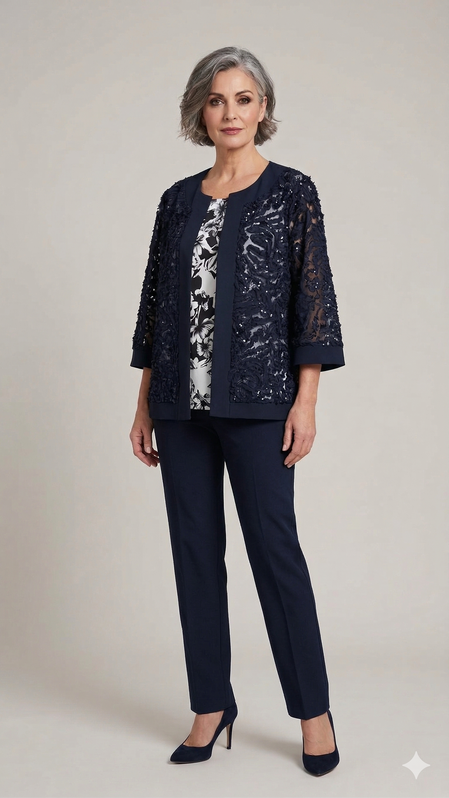 completo 3 pezzi macramè ARIANNA BLU MARICLA 