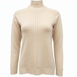 Maglia 100% lana lupetto lavorato CF4399 PANNA CARLA FERRONI 