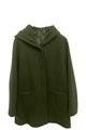 cappotto diagonale con  cappuccio