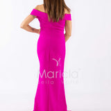 abito omerale FI7507 FUCSIA MARICLA ELEGANCE 