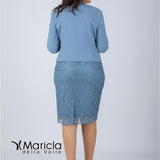 tubino pizzo con giacca GU570 POLVERE MARICLA ELEGANCE 
