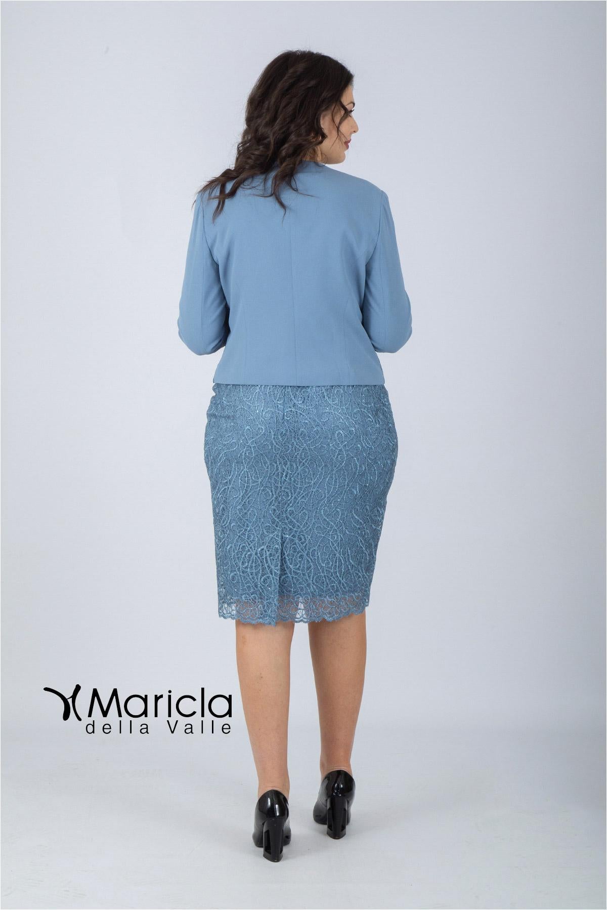 tubino pizzo con giacca GU570 POLVERE MARICLA ELEGANCE 
