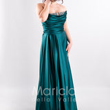 abito lungo con strass corpetto GC3958 VERDE GIGLI CERIMONIA 