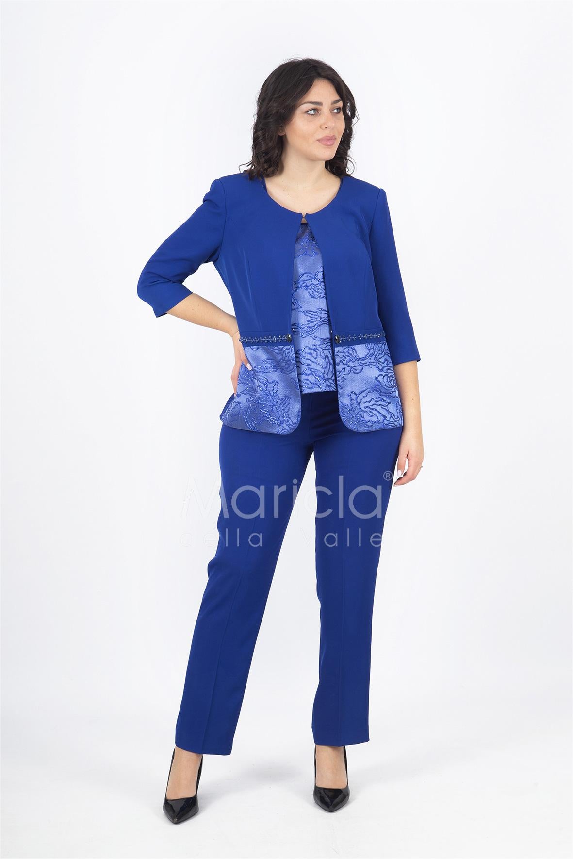 tailleur con giacca lavorata SH305 ROYAL SHARON 