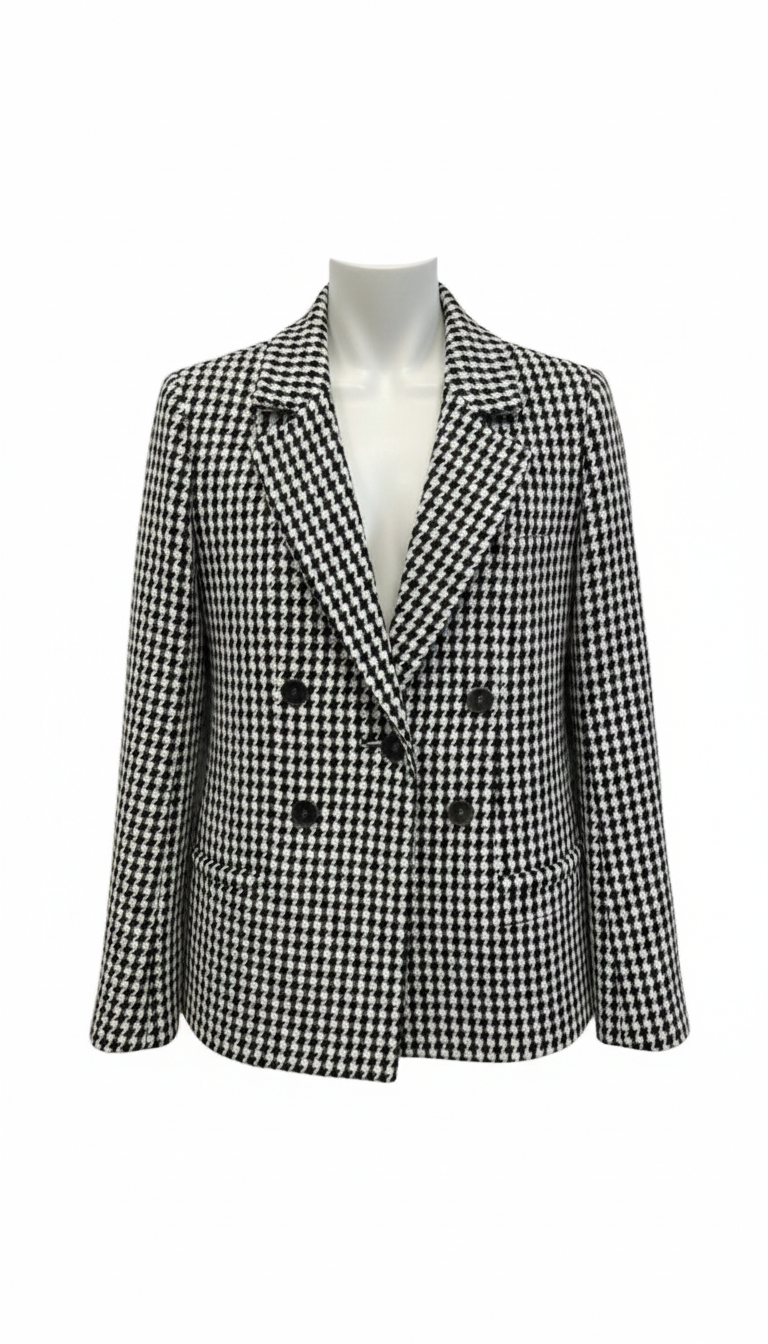 Blazer Doppiopetto con Trama a Micro-Pattern LOBELIA BLU MARICLA 