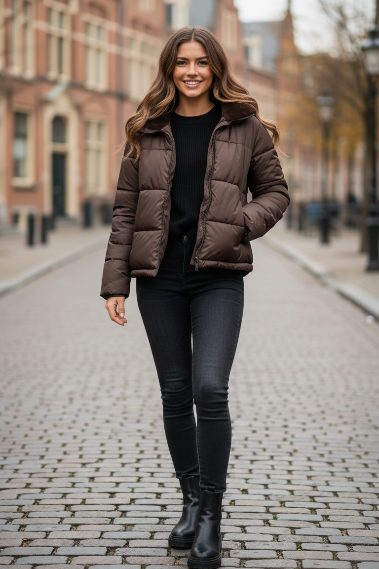 giaccone medio reversibile AZ6825G MORO MARICLA 