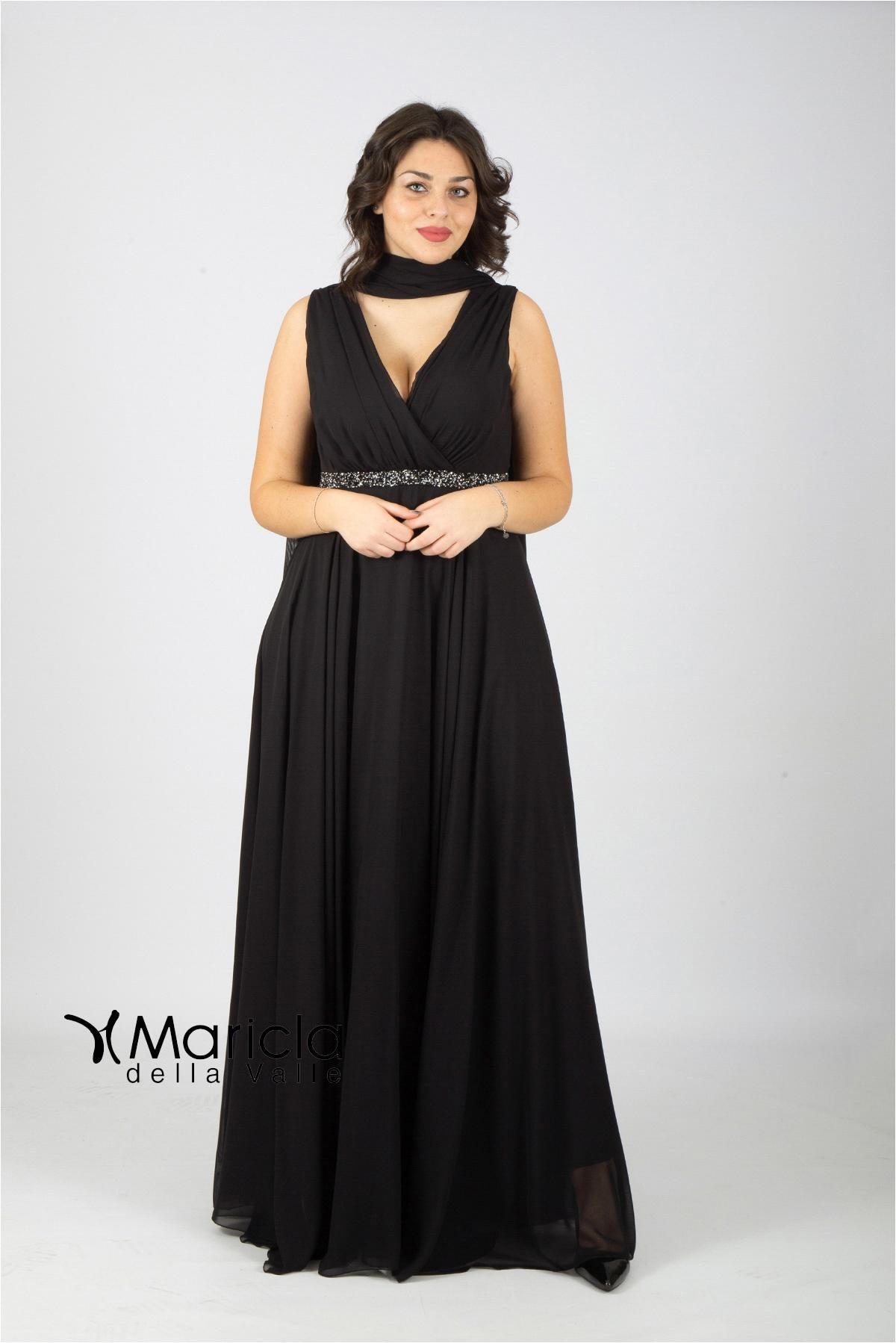 con fascia strass PF215 NERO PAOLA FORTI 