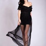 Gonnellone con pantaloncino e corpetto CRI33778 NERO MARICLA ELEGANCE 