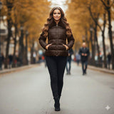 Giaccone piumino medio EC25251 MORO MARICLA 