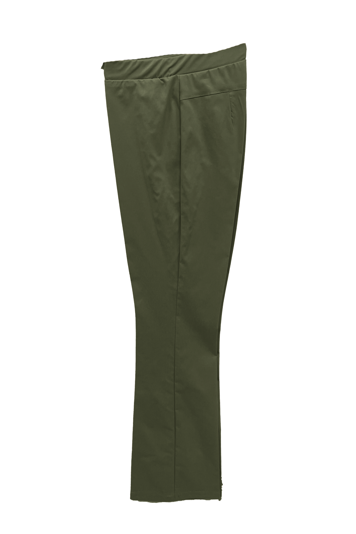 pantalone elastico zampa MS589SC MILITARE MARICLA 