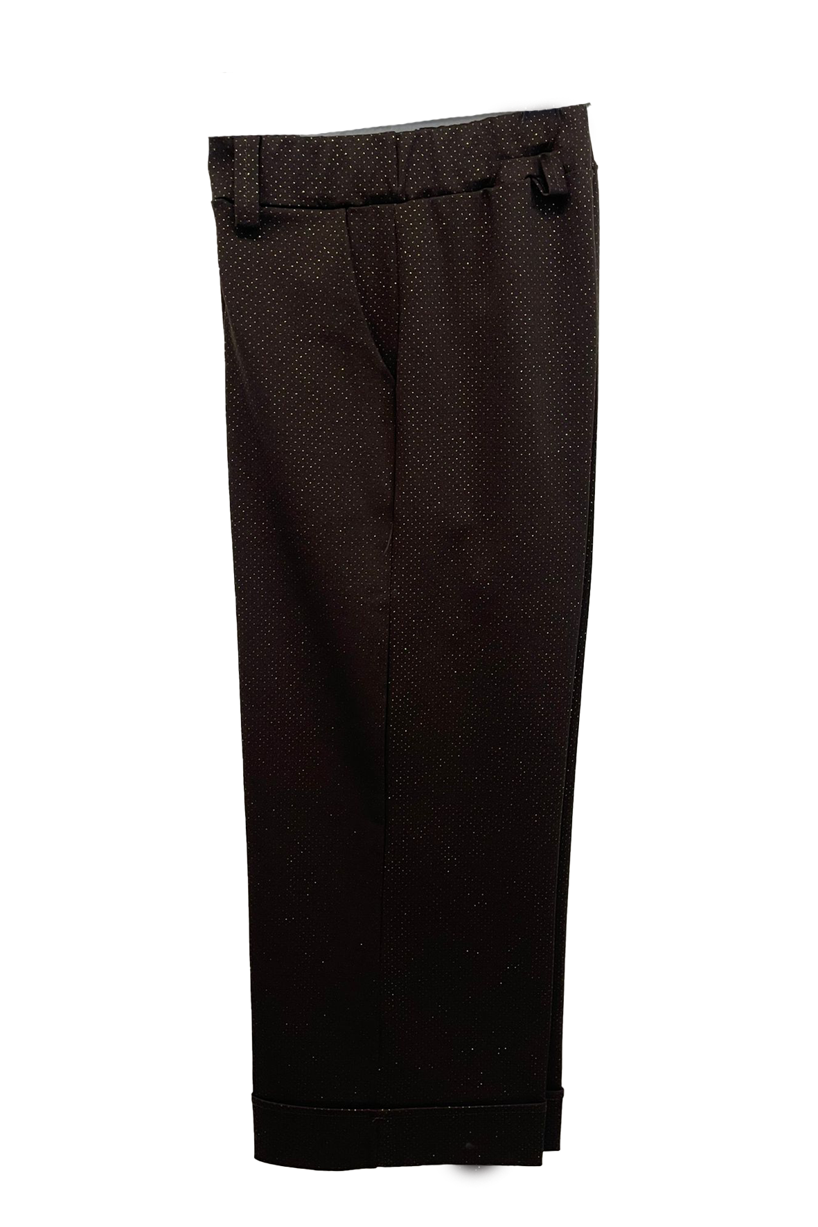 Pantalone micro pois con piegone FFGISEL MORO MARICLA 