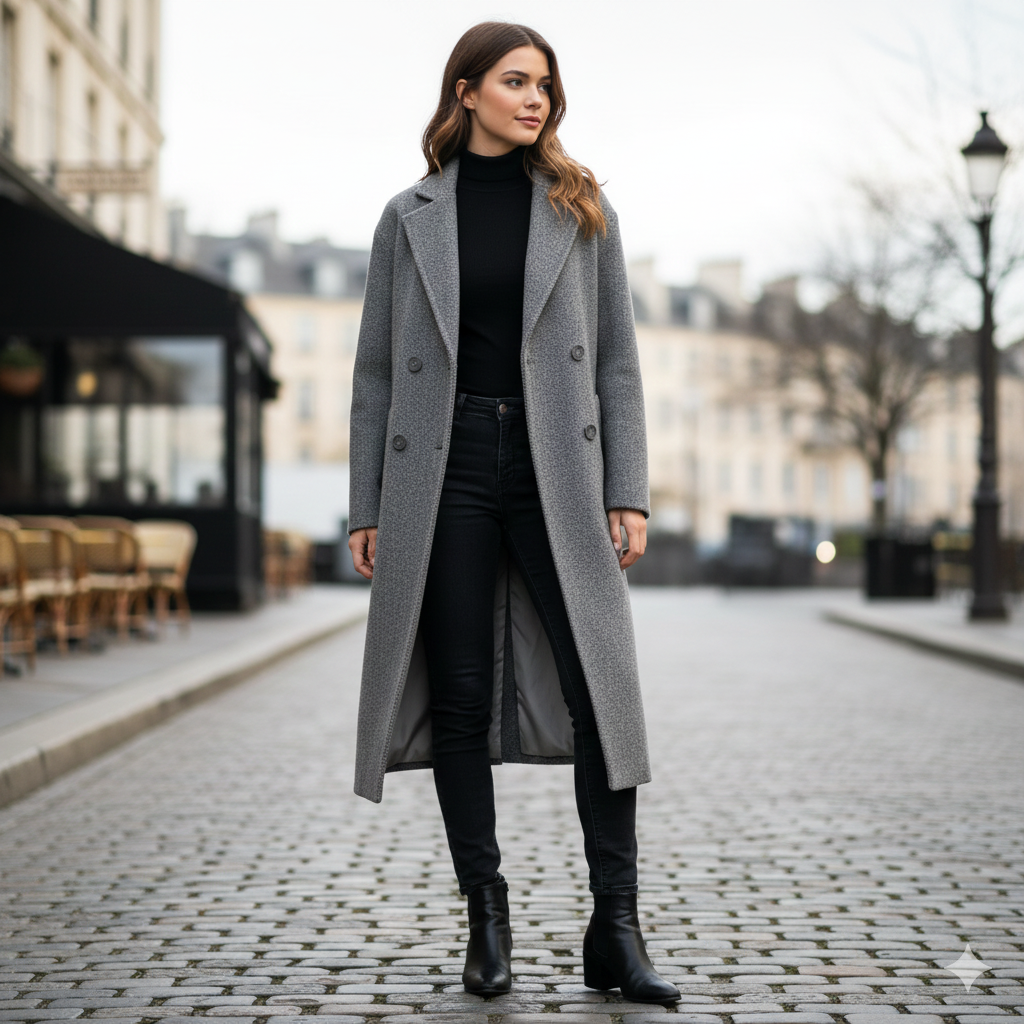 Cappotto doppio petto over AZ79CA GRIGIO MARICLA 