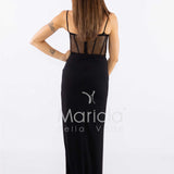 abito con trasparenza CAR58303 NERO MARICLA ELEGANCE 