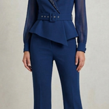 tuta bavero smoking strass LH120TU BLU LUDOVICA HASSLER 