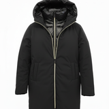 giaccone spalmato con trapunta LIN3407 NERO LINDAS 