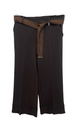 pantalone scuba crepe con cintura fantasia