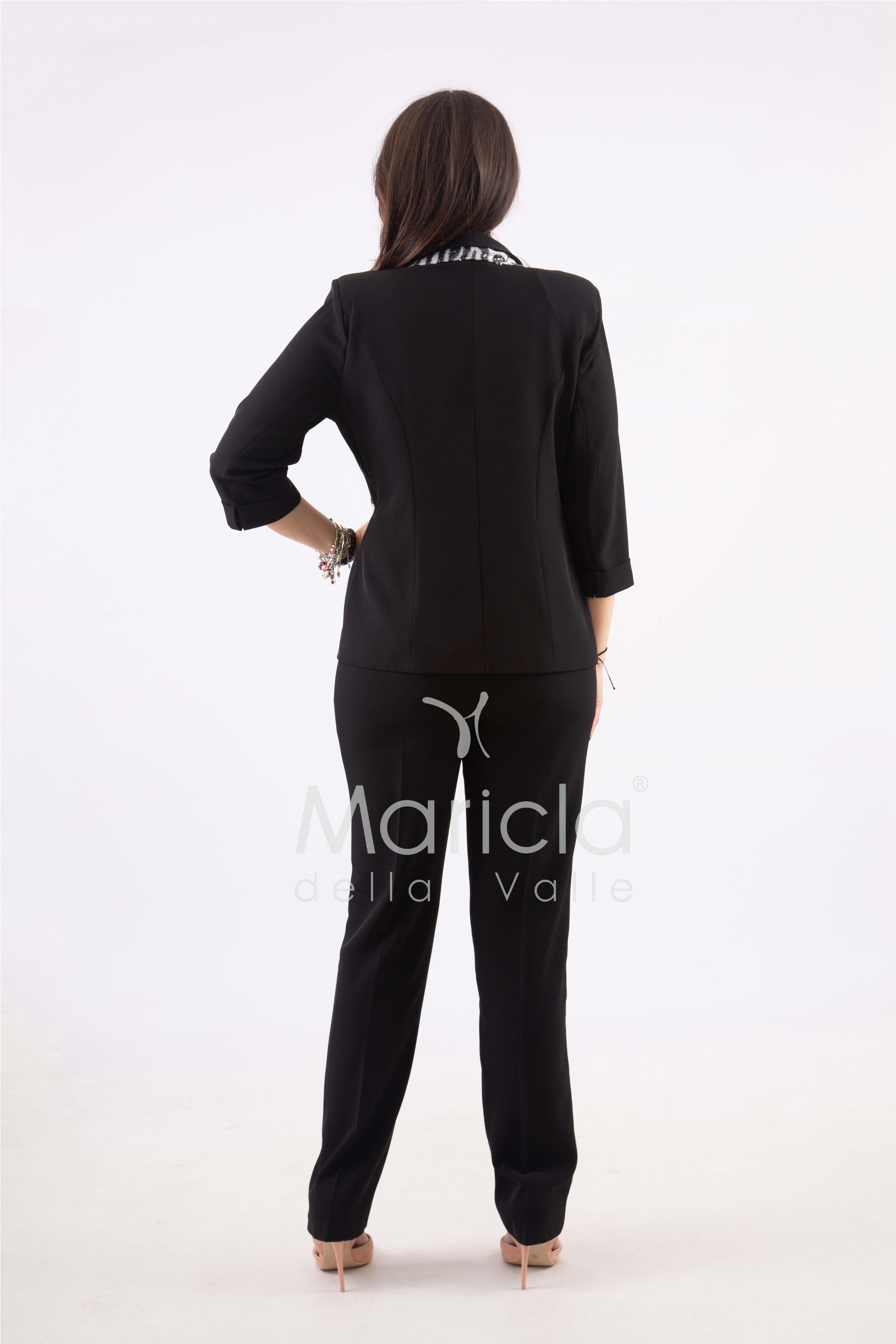 tailleur 4 pezzi GILDA NERO/BIANCO JANE 