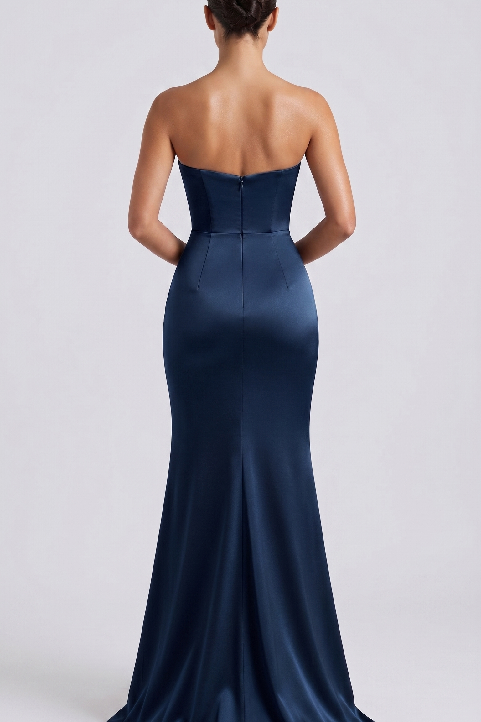 Abito con drapeggio e pietrine strass ALC13 BLU MARICLA ELEGANCE 