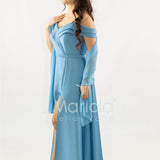 abito lungo scollo omerale SH854AL POLVERE SHARON 