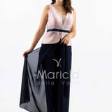 tuta con baschina e strass SH611 BLU SHARON 