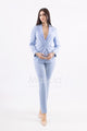 Tailleur con collo in paillettes