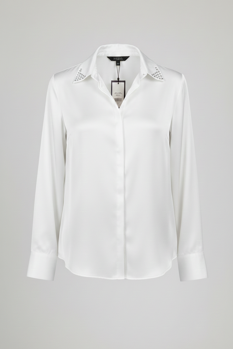Camicia in Satin di raso luminous ROMI2752 BIANCO MARICLA 