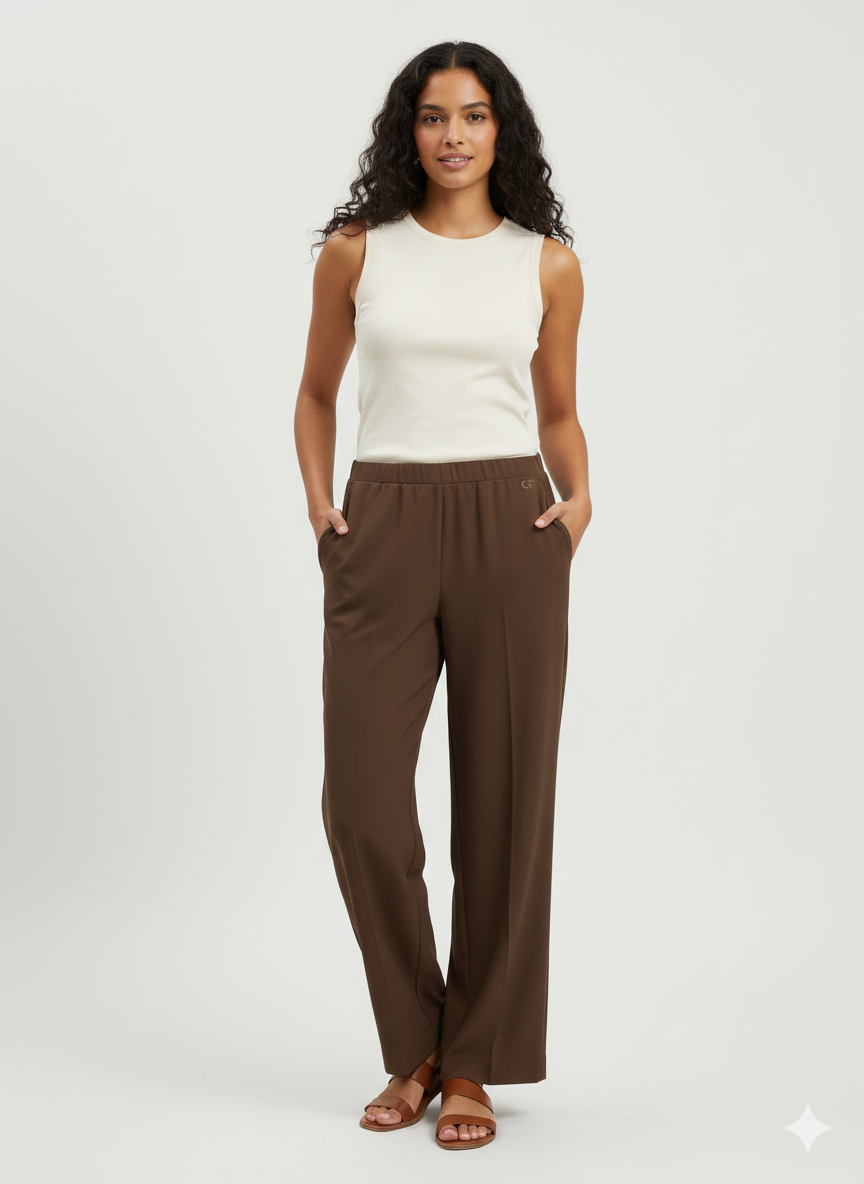 pantalone fluido palazzo CF17751 MORO CARLA FERRONI 
