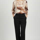 Blusa in Seta con Stampa Astratta Floreale CF50112 TEGOLA CARLA FERRONI 