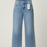 Pantalone jeans denim palazzo con strass GH1590 DENIM MARICLA 