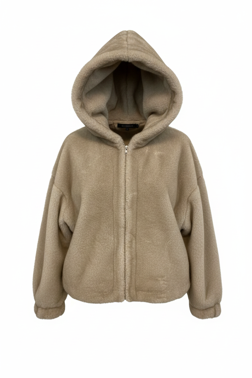 Giaccone in Pelliccia Ecologica oversize AZ6850 BEIGE MARICLA 