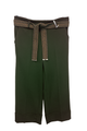 pantalone scuba crepe con cintura fantasia