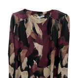 maglia fantasia con strass spalla DB10738 AMARONE MARICLA 