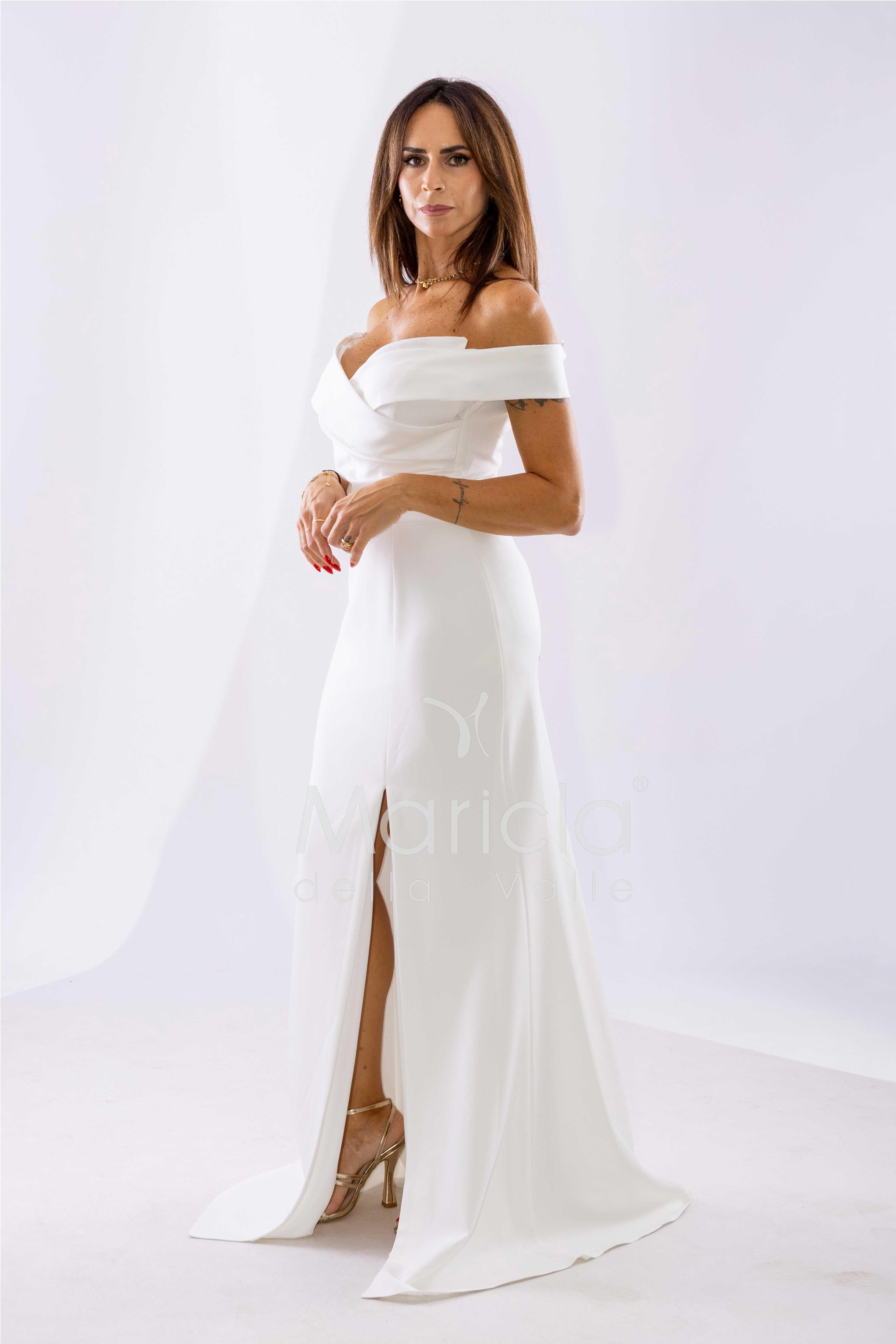 abito omerale FI7507 BIANCO MARICLA ELEGANCE 