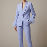 tailleur smoking con piume AD09326 GLICINE MARICLA 
