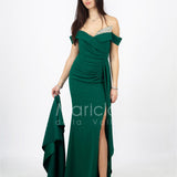 abito lungo applicazione seno HC5005 VERDE MARICLA ELEGANCE 