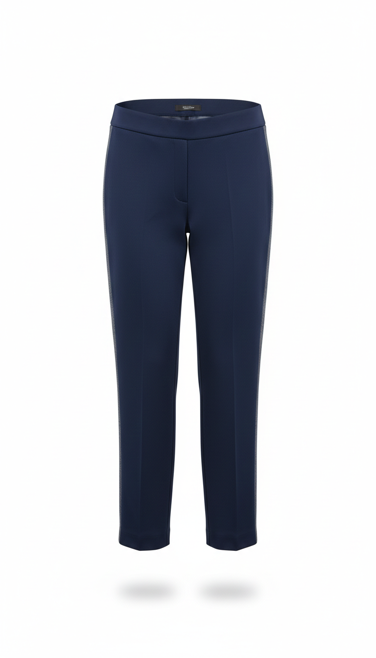 pantalone felpa con inserto denim GR2093 BLU MARICLA 