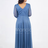 abito manica lunga glitter FI7219 INDACO MARICLA ELEGANCE 