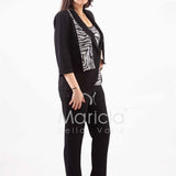 tailleur 4 pezzi GILDA NERO/BIANCO JANE 