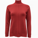 Maglia 100% lana lupetto lavorato CF4399 ROSSO CARLA FERRONI 