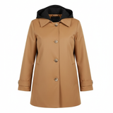 Giaccone caban reversibile cappuccio CF22196 BEIGE CARLA FERRONI 