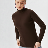 Maglia 100% lana lupetto lavorato CF4399 MORO CARLA FERRONI 