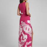 abito lungo con baschina e fantasia SH503AL AMARENA SHARON 