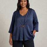 Casacca con fibbia LIB26251 BLU MARICLA 