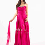 abito lungo con strass corpetto GC3958 FUCSIA GIGLI CERIMONIA 