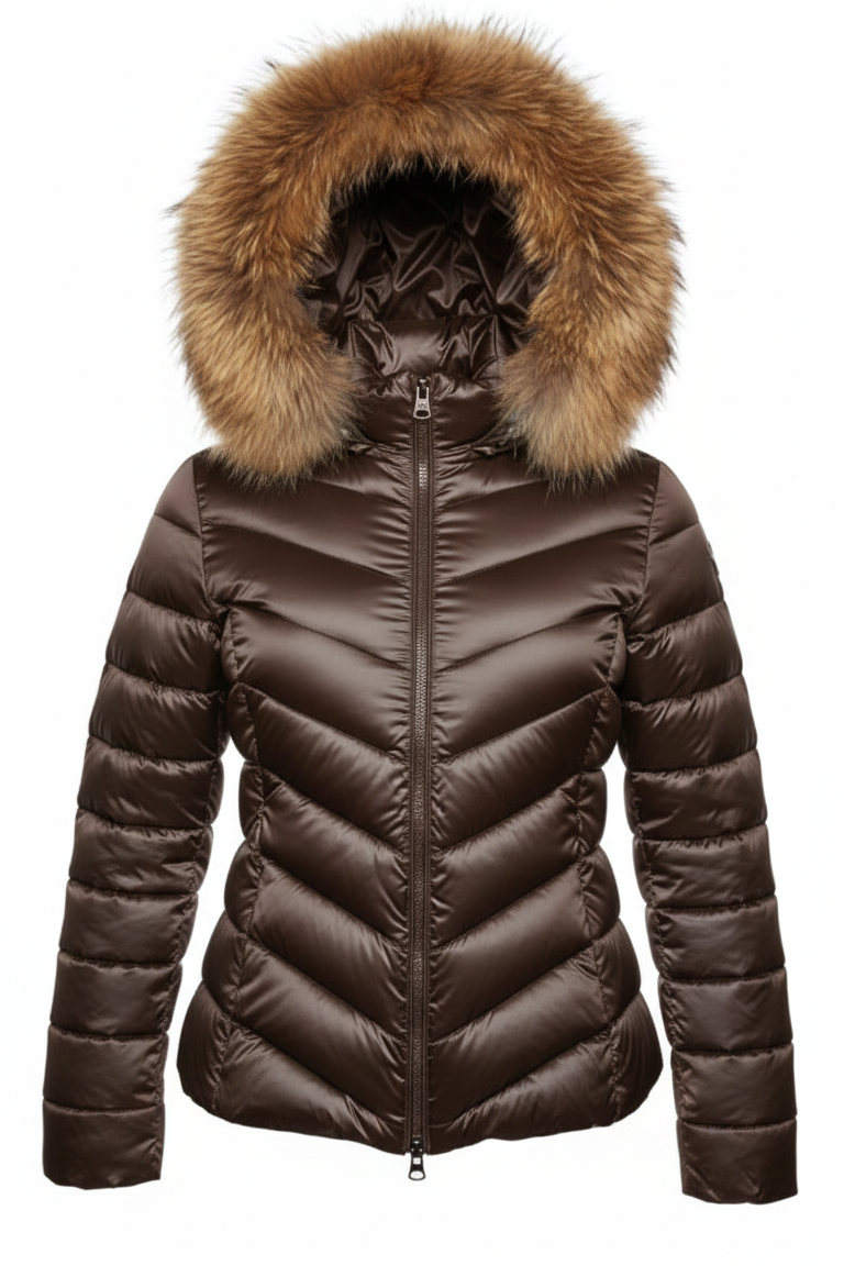 Giaccone piumino con cappuccio LIN3456 MORO LINDAS 