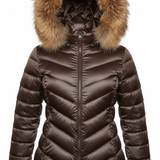 Giaccone piumino con cappuccio LIN3456 MORO LINDAS 