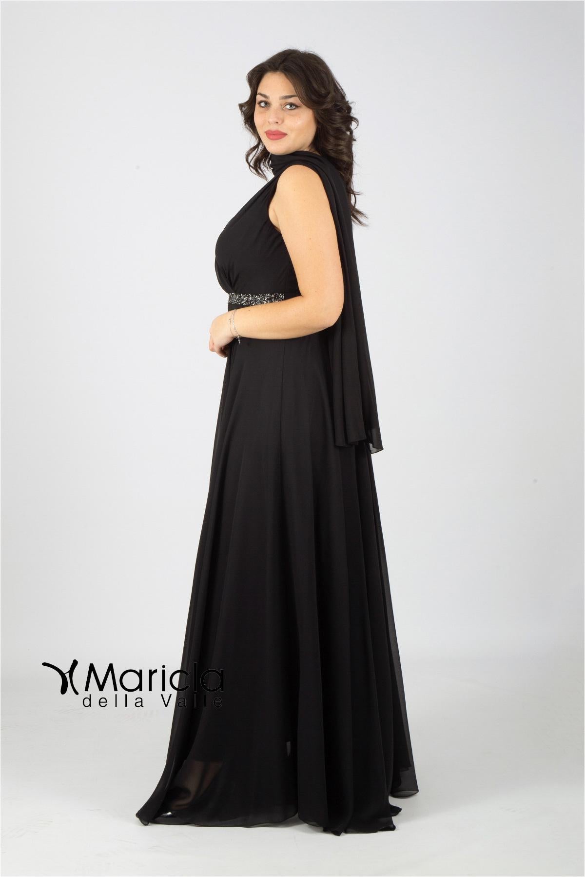 con fascia strass PF215 NERO PAOLA FORTI 