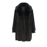 Cappotto in ecopelliccia reversibile IRMA NERO MARICLA 