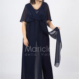 tuta corpetto paiette JC35041 BLU MARICLA ELEGANCE 