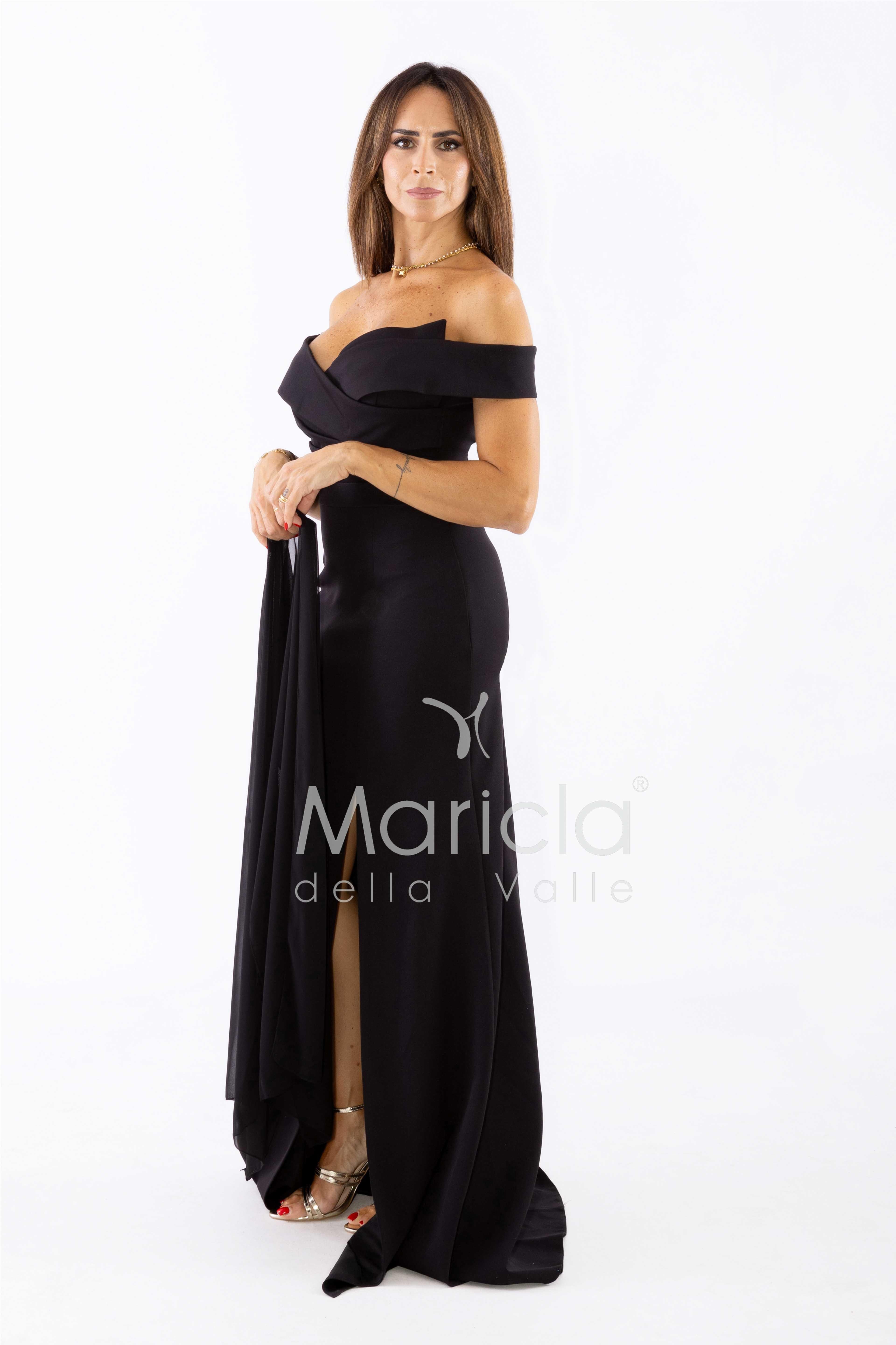 abito omerale FI7507 NERO MARICLA ELEGANCE 
